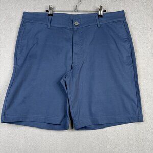 Columbia Shorts Mens Size 38 Blue 10" Inseam Cotton Blend Performance Stretch